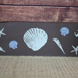 The Lake, Brown and Blue Reversible Shelf Sitter